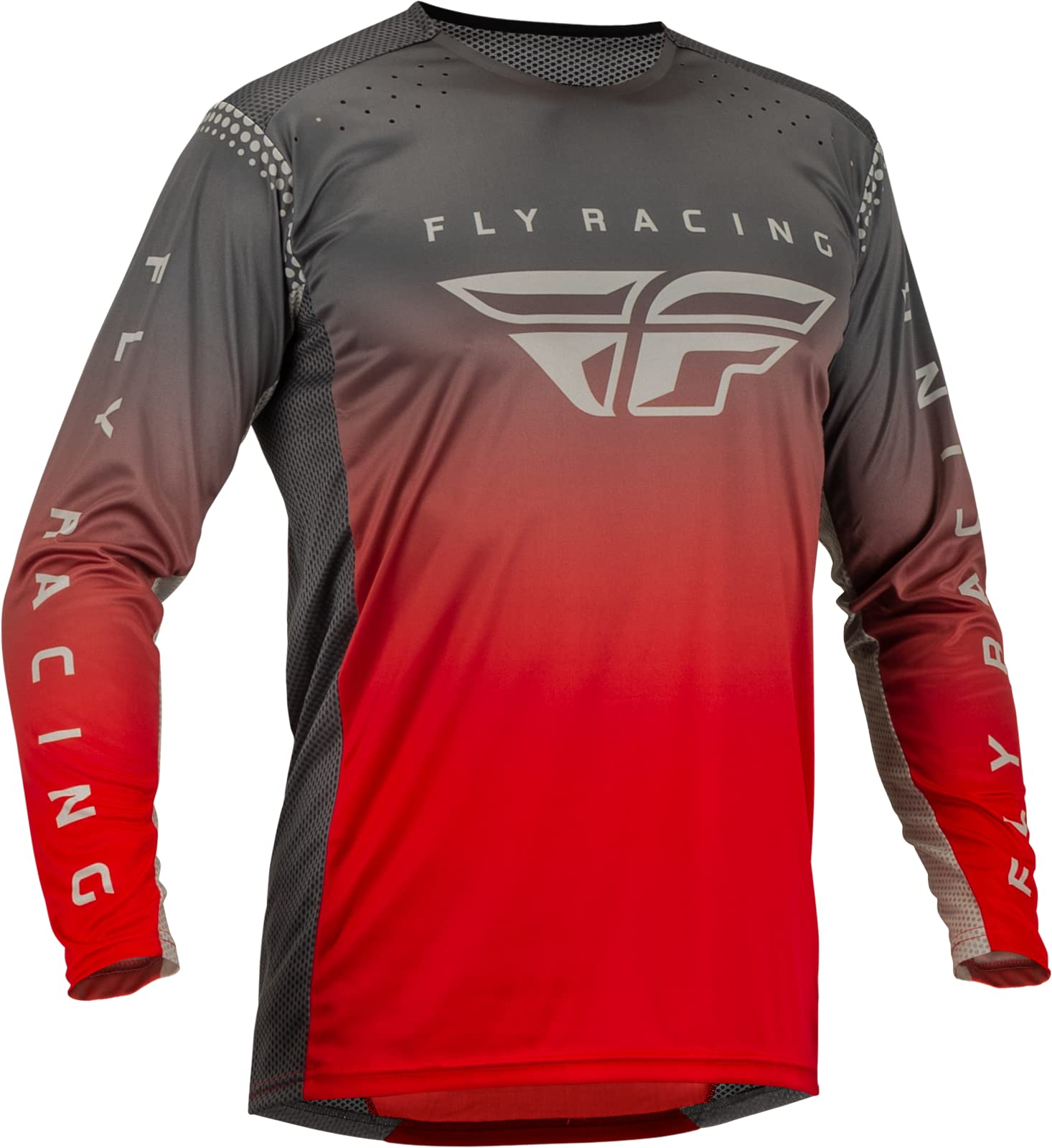 FLY Racing Adult Lite Jersey (Red/Grey, Medium)