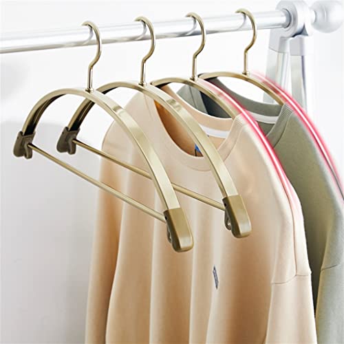 N/A Home Hanger Sweater Hanger Anti-Deformation Hanger Non-Slip Seamless Aluminum Alloy Hanger (Color : Champagne, Size