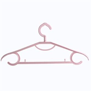 n/a hanger portable plastic display stand windproof wardrobe coat pants hanger clothes storage r (color : pink, size : 43 * 20cm)