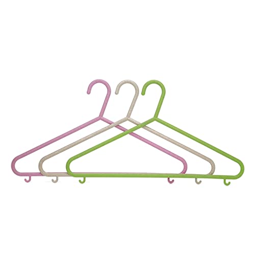 N/A Multifunctional Adult Plastic Hanger Clothes Coat Skirt Hanger Clothes Hanger (Color : Green, Size : 37 * 20.5cm)