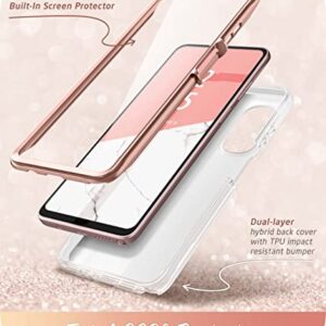 i-Blason Cosmo Series Designed for Moto G Stylus 5G Case (2022) [Not for 4G Version& 2020/2021 Version], Slim Stylish Protective Case with Built-in Screen Protector (Marble)