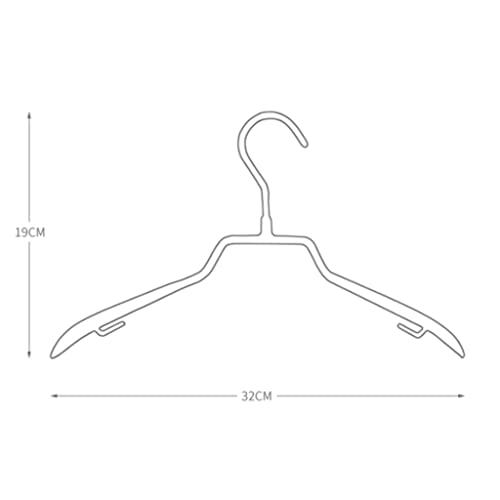 N/A White PVC Coated Hanger Metal Hanger Non-Slip Anti-Print Hanger (Color : White, Size : 32 * 19cm)