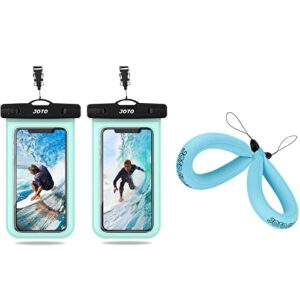 joto waterproof phone case holder pouch bundle with 2 pack floating wrist strap for waterproof camera