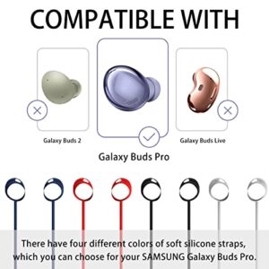 Alquar for Galaxy Buds Pro Strap, Soft Silicone Special Anti-Skid Design Sports Anti Drop Anti Lost Strap Lanyard Accessories ONLY Compatible with Samsung Galaxy Buds Pro Earbuds Neck Rope Cord-Black