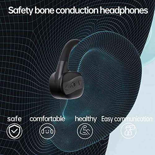 Bone Conduction Headphones, RALYIN MP3 Player, IPX7 Waterproof Headphones with Built-in 8G Memory/Microphone, Open Headphones Wireless Sports Bluetooth Headphones, Suitable for Work, Running, Driving