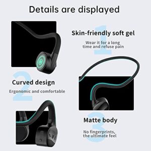 Bone Conduction Headphones, RALYIN MP3 Player, IPX7 Waterproof Headphones with Built-in 8G Memory/Microphone, Open Headphones Wireless Sports Bluetooth Headphones, Suitable for Work, Running, Driving