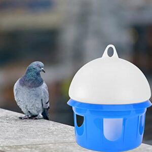 Pigeon Waterer Birds Water Feeder- Pigeon Water Dispenser, Automatic Bird Feeder for Cage, Bird Drinker Feeding Supplies for Pigeon Parrot ( 6.5L, White and Blue ) Bird Water Dispenser