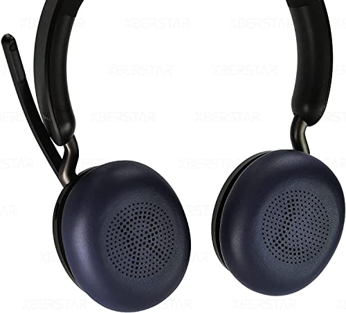 Elite 45h Evolve2 65 Earpads,JOYSOG Replacement Ear Pads Ear Cushions Foam Covers for Jabra Evolve 2 65 MS/UC Elite 45h Headphone (Blue)