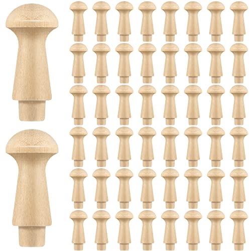 50 Pcs Mini Shaker Pegs Wooden Hooks Wall Mounted, Smooth Texture Wood Pegs for Hanging Coat Hat Towel Clothes Wall Organizing Supplies, 0.98 x 0.43 Inch