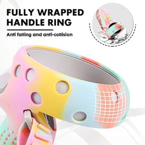 HASALASO Controller Grips Cover Accessories Compatible with Oculus Quest 2 with Battery Opening for Big Hands (Colorful)