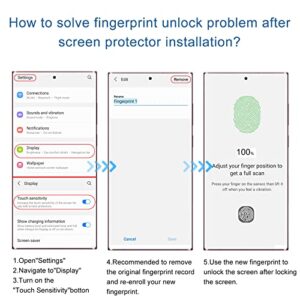 [2 Pack]YWXTW Support Fingerprint Unlock Screen Protector for Samsung Galaxy S22 Ultra 5G,Anti-Spy 9H Hardness Tempered Glass Film, Anti-Scratch with Easy Install Frame Case Friendly