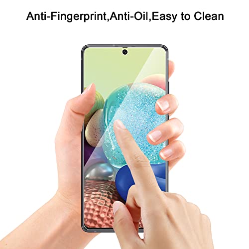 【3+3 PACK 】Coolpow Designed for Samsung Galaxy A71 5G Screen Protector Samsung A71 5G Screen Protector Tempered Glass 9H Hardness Bubble Free Anti-Scratch HD Clarity Case Friendly