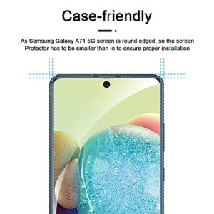 【3+3 PACK 】Coolpow Designed for Samsung Galaxy A71 5G Screen Protector Samsung A71 5G Screen Protector Tempered Glass 9H Hardness Bubble Free Anti-Scratch HD Clarity Case Friendly