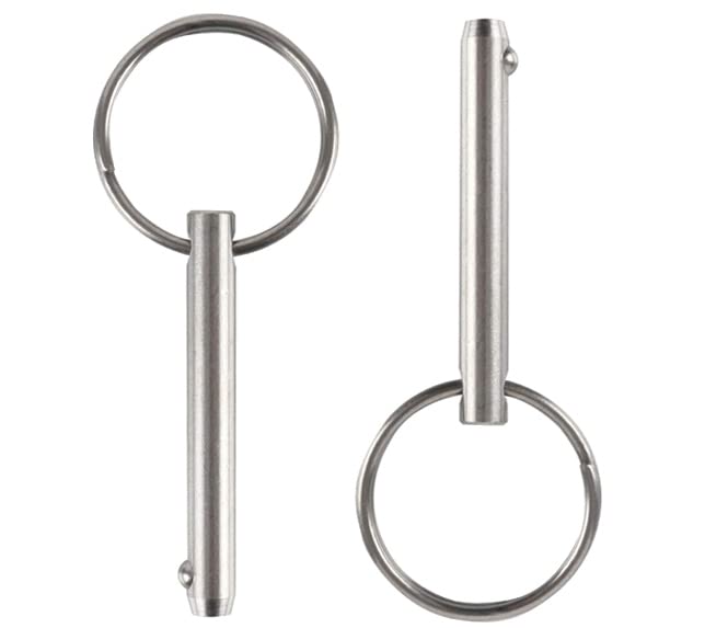 Set of 2, 1/4"(6.3mm) Quick Release Pins Usable Length 1.22"(31mm) for fits otal Gym Hitch Pin Set 1000 1100 1500 1700 1800