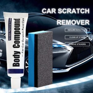 NIUBB Car Scratch Repair Polishing Wax Kit Sponge Body Compound Wax Car Body Compound Scratch Remover Vehicle Paint Scratch Removal Auto Paint Scratch Remover Kit Scratch Remover for Vehicles