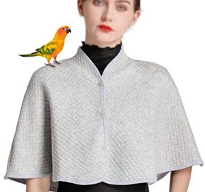 parrot anti-scratch shoulder protector, bird diaper poop cover pad for parakeets cockatiels conures, cotton shawl cape for birds to stand on shoulders, pet arm guard for lovebirds finches macaws