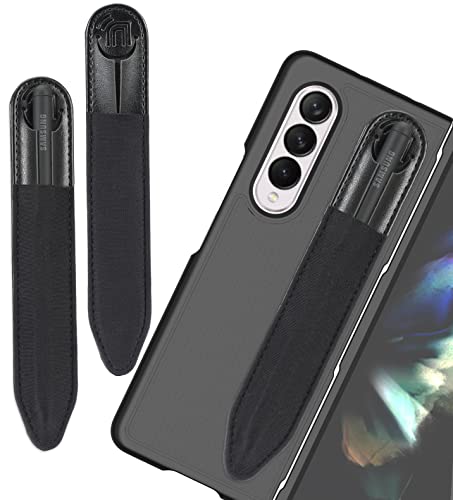 Universal Stylus Holder, [2-Pack] Nakedcellphone Sleeve Carrying Case Slot for Samsung Galaxy S-Pen Fold Pro - Adheres to Phone, Tablet, Z Fold 3, Z Fold 4, Z Fold 5, S21 Ultra 5G, Case, etc