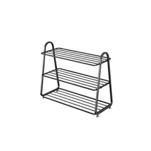 Shoe Rack Shoe Shelf Stackable Shoe Rack 3-Layer Shoe Rack Floor Standing Shoe Shelf Wrought Iron Shoe Storage Rack Entryway Living Room Bedroom Hallway Shoe Storage Organizer Shoe Bench Stackable Sh