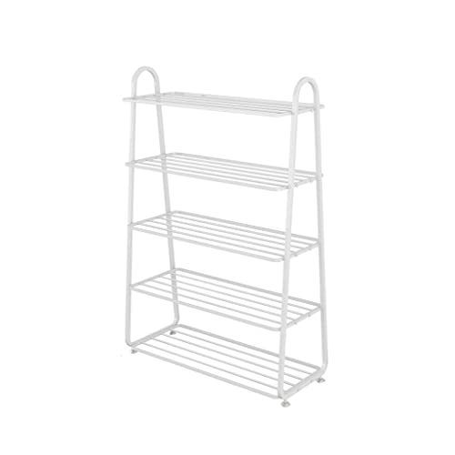 Shoe Rack Shoe Shelf Stackable Shoe Rack Five-Layer Shoe Rack Floor Standing Shoe Shelf Wrought Iron Shoe Storage Rack Entryway Living Room Bedroom Hallway Shoe Storage Organizer Shoe Bench Stackable