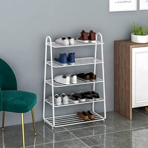 Shoe Rack Shoe Shelf Stackable Shoe Rack Five-Layer Shoe Rack Floor Standing Shoe Shelf Wrought Iron Shoe Storage Rack Entryway Living Room Bedroom Hallway Shoe Storage Organizer Shoe Bench Stackable