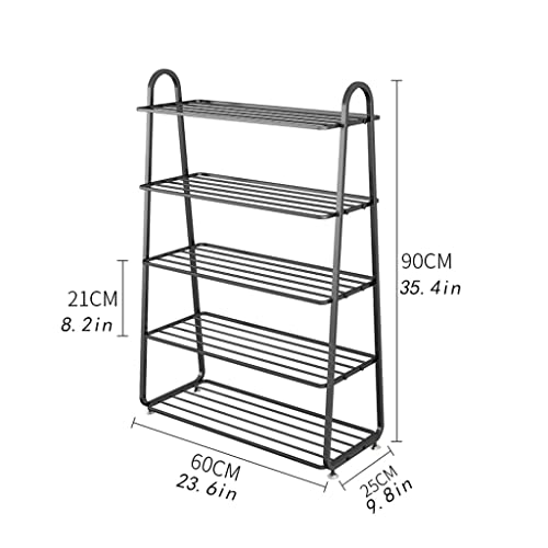 Shoe Rack Shoe Shelf Stackable Shoe Rack Five-Layer Shoe Rack Floor Standing Shoe Shelf Wrought Iron Shoe Storage Rack Entryway Living Room Bedroom Hallway Shoe Storage Organizer Shoe Bench Stackable