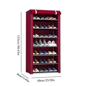 Shoe Rack Shoe Shelf Stackable Shoe Rack Simple Shoe Rack Fabric Shoe Shelf Multifunction 7 Layers Shoe Cabinet Shoe Organiser Rack Shoe Boots Storage Rack Shelf with Cover Shoe Racks Shoe Bench Stac