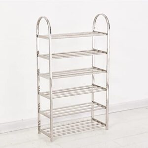 Shoe Rack Shoe Shelf Stackable Shoe Rack 3-Tier Shoe Rack, Stainless Steel Shoe Shelf, Simple Thick Metal Shoe Storage Organizer Rack, Ideal for Entryway Hallway Living Room Bedroom Shoe Bench Stacka