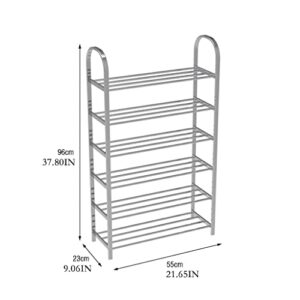 Shoe Rack Shoe Shelf Stackable Shoe Rack 3-Tier Shoe Rack, Stainless Steel Shoe Shelf, Simple Thick Metal Shoe Storage Organizer Rack, Ideal for Entryway Hallway Living Room Bedroom Shoe Bench Stacka