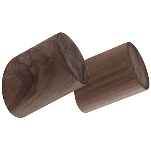 Harrier Hardware Invisible Anchor Wall Hooks, Walnut, Large, 2-Pack