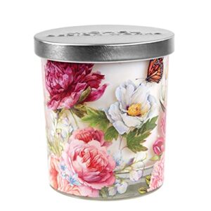 michel design works scented jar candle with lid, blush peony scented