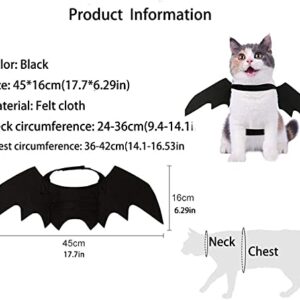 Pet Cat Bat Wings for Halloween Party Decoration, Puppy Cosplay Bat Costume, Cute Kitten Cat Dress Up Accessories