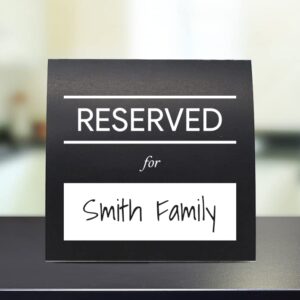 Reserved For Table Signs 20 Pack | Table Tent Place Cards for Weddings, Restaurants, Events