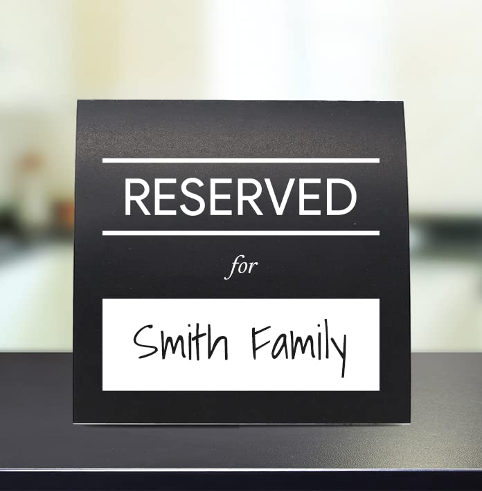 Reserved For Table Signs 20 Pack | Table Tent Place Cards for Weddings, Restaurants, Events