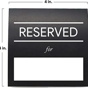 Reserved For Table Signs 20 Pack | Table Tent Place Cards for Weddings, Restaurants, Events
