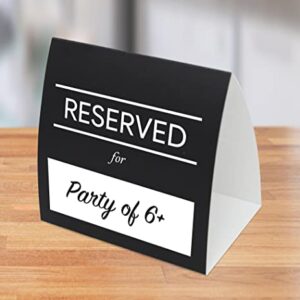 Reserved For Table Signs 20 Pack | Table Tent Place Cards for Weddings, Restaurants, Events