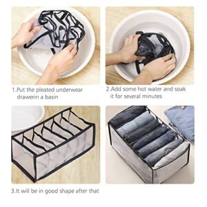 Yionna 2 pcs 7 grid Clothes Organizer Clothing Storage for Jeans T Shirt Pants Organization and Storage 7 grid 14"X 9.84" X 7.87"