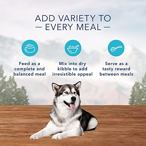 Blue Buffalo Wilderness High Protein, Natural Adult Wet Dog Food Variety Pack, Beef & Chicken Grill and Chicken & Salmon Grill 12.5-oz Cans (8 Count- 4 of Each Flavor)