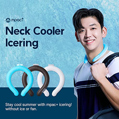 mpac+ Neck Cooler Icering | Cooling Neck Wraps, Neck Cooling Tube - Personal Air Conditioner with Gel Ice Pack for Outdoor Activities, Hot Weather Relief, Summer, Freeze Below 64°F (Basic, Blue)