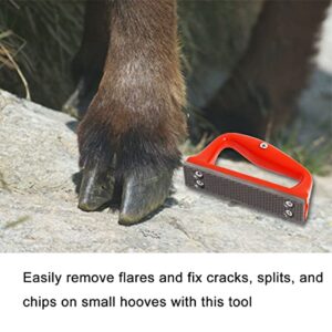 Wadoy Mini Hoof Rasp for Horses, Goat Feet Hooves, Hand-Held Rasp to Removes Excess Hoof Faster Horseshoe File Coarse Tooth for Foals, Goats and Other Animals