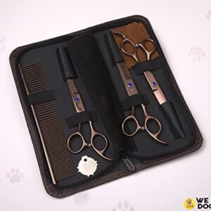 We Love Doodles Dog Grooming Scissors Kit - Dog Grooming Shears - Curved Dog Grooming Scissors - Thinning Scissors For Dogs - Best Grooming Scissors For Goldendoodles