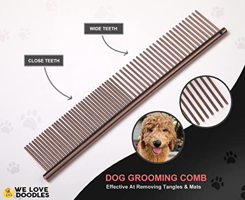 We Love Doodles Dog Grooming Scissors Kit - Dog Grooming Shears - Curved Dog Grooming Scissors - Thinning Scissors For Dogs - Best Grooming Scissors For Goldendoodles