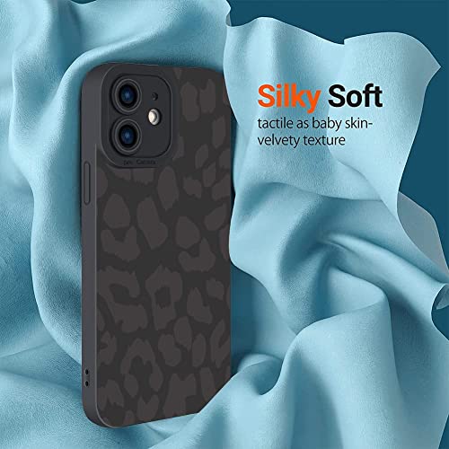 LUOWAN Black Leopard Designed for iPhone XR Case,Cute Matte Cheetah Print Pattern TPU Phone Case for Girls Women Men,Fashion Luxury Deisgn Protective Cover 6.1 Inch