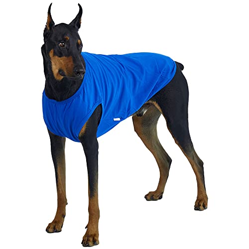 Lucky Petter Dog Sleeveless Tank Top Cotton Shirts for Dogs Plain Sleeveless T-Shirts Soft Breathable Cool Dog Shirt pet Clothes (5X-Large, Blue)