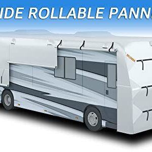 SELIMON 300D Top Class A RV Cover Rip-Resistent & Waterproof Winter Camper Cover with Anti-UV Silver Coating Fits 40' to 43' Motorhome