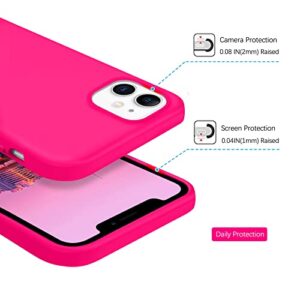 BENTOBEN iPhone 12/12 Pro Case, Soft Silicone Rubber Bumper, Microfiber Lining, Shockproof Protective Cover, 6.1" 2020 - Hot Pink