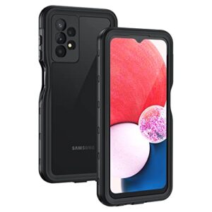 lanhiem samsung a13 lte 4g case, (not for 5g) ip68 waterproof dustproof case with built-in screen protector, full body heavy duty shockproof protective clear cover for samsung galaxy a13 4g