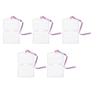 patkaw 5pcs shirt folding board clothes folder plastic laundry folders helper with ribbon clothing dividers for kid and adult to fold clothes pink