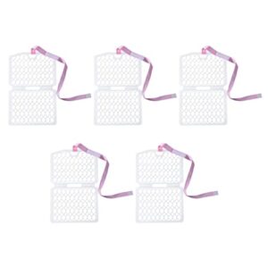 PATKAW 5PCS Shirt Folding Board Clothes Folder Plastic Laundry Folders Helper with Ribbon Clothing Dividers for Kid and Adult to Fold Clothes Pink