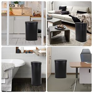 13 Gallon Kitchen Trash Can Automatic Touch Free Garbage Can with Lid Stainless Steel Anti-Fingerprint Mute 50 Liter Waste Bin for Bedroom Home Office Living Room,Black