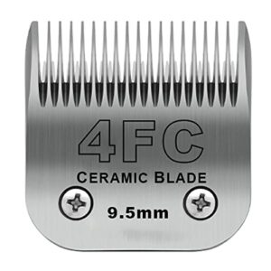 dodaer detachable pet dog grooming clipper ceramic blades,compatible with andis size 4fc cut length 3/8"(9.5mm),most oster a5,wahl km10 series clippers
